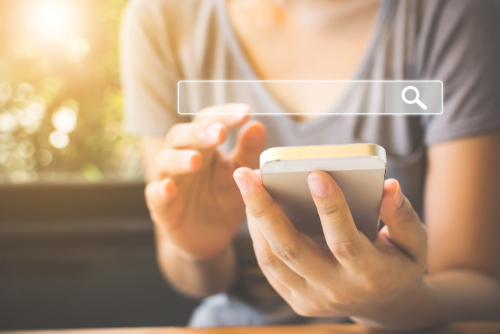 Woman using mobile phone
