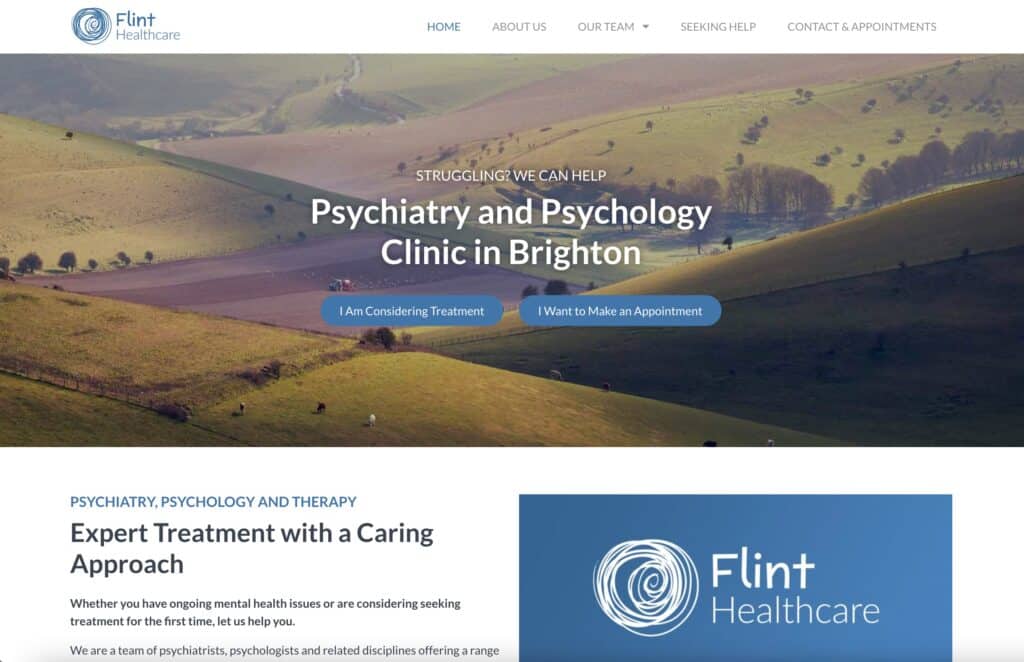 Clinic website built by Market Your Clinic Online