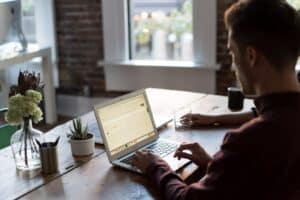 Man with laptop